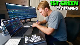 MY 1ST GREEN DAY TRADING IN THE STOCK MARKET WITH RICKY GUTIERREZ (Green Note!) ✅