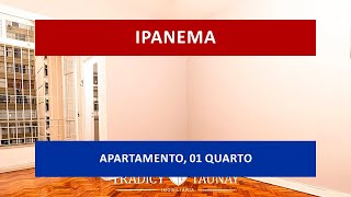 AP0215 - Ipanema, lindo apartamento, sala, 01 quarto, banheiro, cozinha, dependência completa