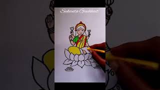 🌾✍️Maa Lakshmi drawing ✍️🌾         HappyDhanteras          #shorts                          #viral