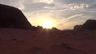 Sunrise in Wadi Rum desert, Jordan