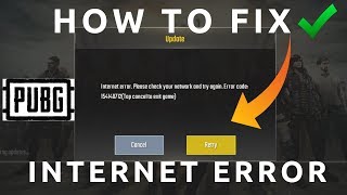 PUBG Mobile - Fix Internet Error Easily