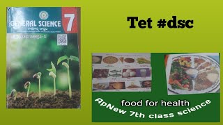 ApNew 7th class science 1st lesson Food for health #tet#dsc