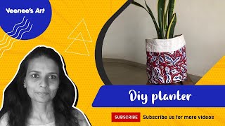 પ્લાસ્ટિકબેગમાંથી પ્લાન્ટર બનાવો///// how to make planter from grain bag