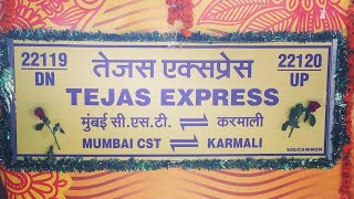 22119 Mumbai CSMT - Karmali Goa " Tejas" Express Entering / Arriving Kudal Railway Station