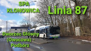 [TRASA ZMIENIONA] SPA Klonowica, linia 87 - Solaris Urbino 18 IV Electric #1192