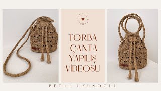 Özel tasarımım🧡 Kağıt ipten torba çanta örüyoruz/ How to make mini fashion straw bag