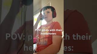 Pilots with their headphones: