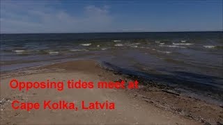 Opposing tides meet at Cape Kolka, Latvia