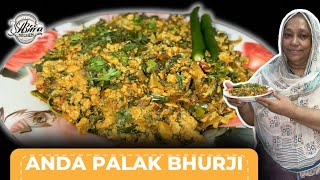 ANDA PALAK BHURJI RECIPE | DELICIOUS AND TASTY PALAK BHURJI RECIPE | ANDA PALAK BHURJI IN MY STYLE 😋