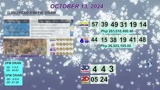 [LIVE] PCSO 9:00 PM DRAW - OCTOBER 13, 2024 LOTTO RESULTS