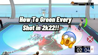 How To Green Every Shot In 2k22!! + face creation 😱