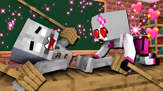 Monster School : Skeleton and Girl Sad Love Story All Episodes SEASON 1   Minecraft Animation