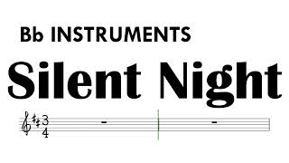 Silent Night Bb Instruments Sheet Music Backing Track Partitura The Beatles