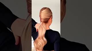 French twist ponytail hairstyle💕❤️#trending#easy ponytail hairstyle 💕 for beginners 🥰#shorts