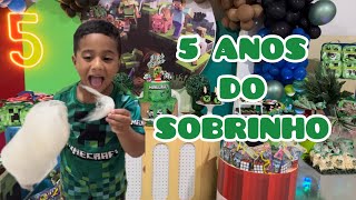 VLOG FESTA DO SOBRINHO (TEMA MINECRAFT)