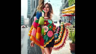 Beautiful crochet poncho designs #knitted #crochet #poncho #crochetideas #crochetponcho