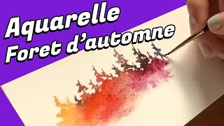 Peindre une aquarelle Foret d’automne