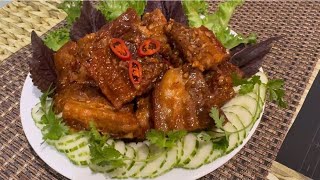 Vietnam Mama Cooking/ ba chỉ chiên sốt tỏi ớt,làm theo công thức của kênh/ fried pork belly