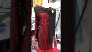 Red Black Muslimah Dress For Grand  Dinner