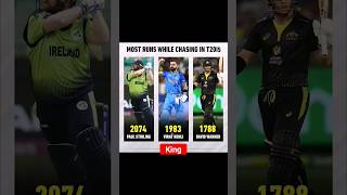 Most runs while chasing in T20's  🏏❤  #viratkohli #cricket #shortsfeed #viral #trending