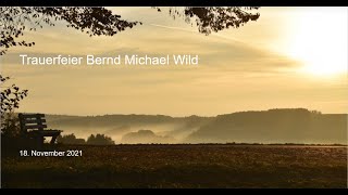 Trauerfeier Bernd Wild am 18. November 2021