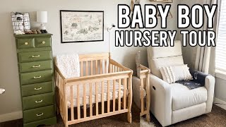 Neutral, Aesthetic Baby Boy NURSERY TOUR🤎 Ft. Nurture& Glider (REVIEW)