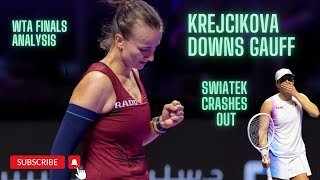 Analysis: Krejcikova downs Gauff at WTA FInals · Swiatek out