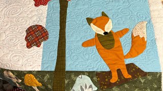 Free Motion Quilting on Fox Applique