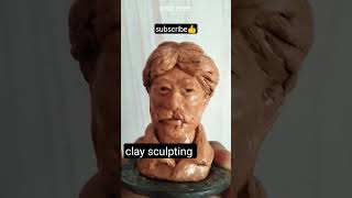 sculpting a head in polymer clay #clay #clayart #sculpture #shorts #headsculpt