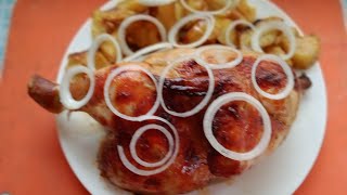 Запечь картофель с курицей в духовке Bake potatoes with chicken in the oven