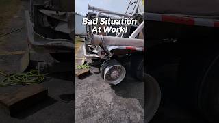 Crazy DAMAGE to the trailer, trucker spends $1000's on repairs!