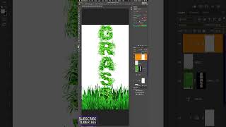 Photoshop Grass Text Effect #Shorts