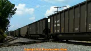 KCS & UP on a loaded coal train at Dequeen, Ar. ©