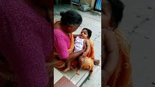 3 Months Old, Alex is responding to Great Granny's actions with Giggles.