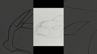 How to Draw a Nissan GTR GT3 RS | step by Step #shorts #viralshort