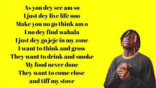 Fireboy ft  Olamide Afar (OFFICIAL LYRICS VIDEO)