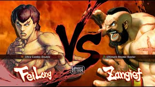 FEILONG VS ZANGIEF | CPU VS CPU Ultra Street Fighter IV  (Hardest AI)