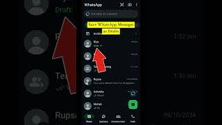 Save WhatsApp Messages as Drafts #howto #draft #whatsapp #message #new