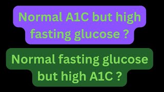 Normal a1c but high fasting glucose | normal fasting glucose but high a1c #labtech #mcqs #usa