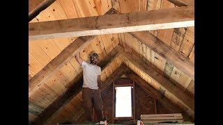 Finishing Sheathing and Starting Solar at the Off Grid Cabin in the Woods