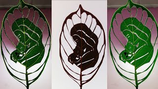 Leaf cutting art// How to do leaf cutting art// Mother Love...