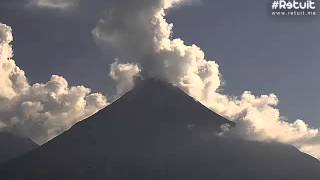 Actividad del Volcán de Colima 6 de Julio de 2015