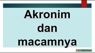 Akronim dan Macamnya