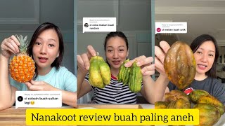 TIKTOK NANAKOOT MAKAN BUAH ANEH LAGI‼️ Makan buah harimau kuku macan🤭