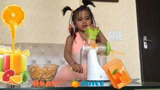 How to Make Fresh Orange Juice | Ilisha Princess Makes A Juice Corner