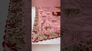 silk gotta patti saree with blouse piece 💗 saree review 💗 online saree 💗 #shorts