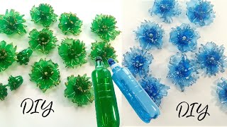 Pomysł jak zamienić plastikowe butelki w fantazyjne kwiaty i liście   🍃🌸 🍃DIY♻️Niesamowity recykling