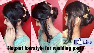 UNSEEN PARTY HAIRSTYLE 2019 FOR GIRLS// in HAIRSTYLE FOR WEDDING GUEST // NEW LATEST  BUN  HAIRSTYLE