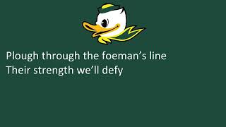 University of Oregon's Secondary Fight Song, "Down the Field"