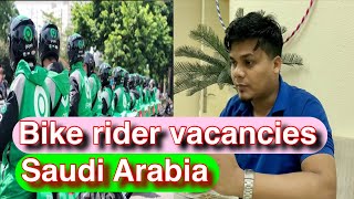 Bike Rider jobs in Saudi | food delivery jobs | jobs in Saudi  #bikerider saudi  bike rider job